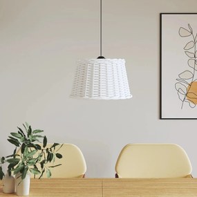 vidaXL Abajur de teto Ø45x28 cm vime branco
