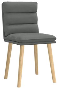 Cadeiras de jantar 2 pcs tecido cinzento-escuro