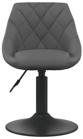 Cadeiras de jantar giratórias 2 pcs veludo cinzento-escuro