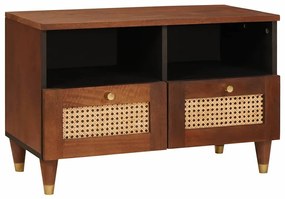 vidaXL Gabinete para TV com gaveta Castanho 70 x 33,5 x 46 cm