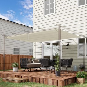 Cobertura para Pérgola 3,5x2,5 m Teto de Substituição Retrátil para Pé