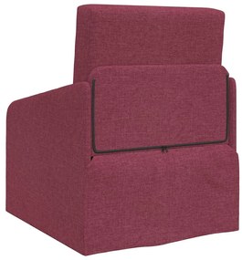 Sofá Cama de Chão 2-em-1 Vermelho Vinho 65x80x83 cm Tecido
