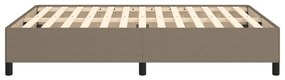Cama sem colchão 140x200 cm tecido castanho-acinzentado