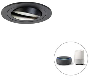 LED Foco embutido inteligente preto com Wi-Fi GU10 - Rondoo Moderno