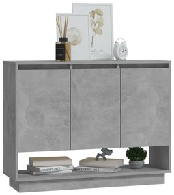 Aparador 97x31x75 cm contraplacado cinzento-cimento