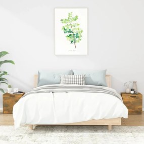 vidaXL Mesas de cabeceira 2 pcs 40x39x40 cm cor carvalho fumado