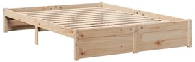 Cama com estante sem colchão 150x200 cm pinho maciço
