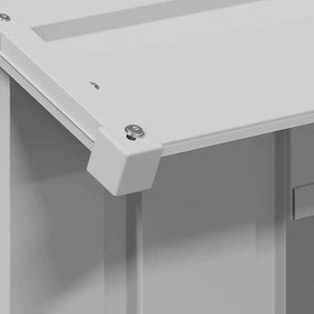 Casota para cães com telhado 85x107x81 cm aço galvanizado