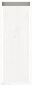 Mesas de cabeceira 2 pcs 30x30x80 cm pinho maciço branco
