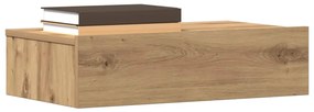 vidaXL Mesa de cabeceira em carvalho artesanal 60x35 cm