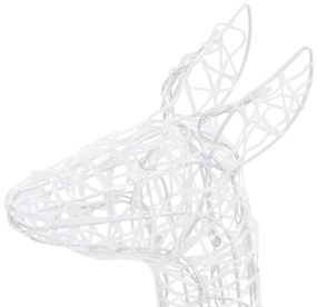 Família de renas decorativa 300 LEDs acrílico branco quente