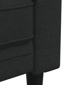 2 pcs conjunto de sofás tecido preto