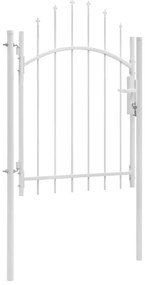 Portão de jardim 1x2 m aço branco