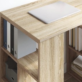 Mesa de Canto Carvalho Sonoma MDF Médio
