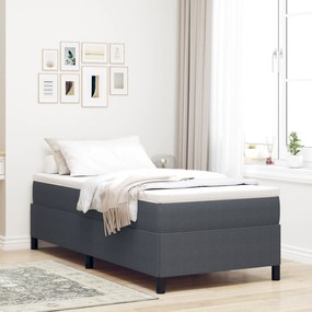Cama vidaXL Cinza Escuro 90x200 cm em Tecido Cotele