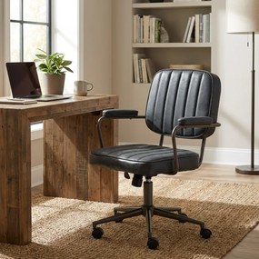 Cadeira de escritório Natrona antiga preta