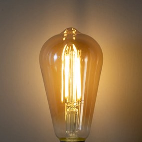 Conjunto de 5 E27 3-staps dimabaar LED lamp ST64 goud 6W 700 lm 2700K