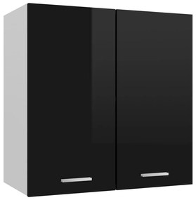 vidaXL Armário de parede “Lyon” 60x31x60 cm preto brilhante