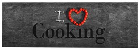 315953 vidaXL Tapete de cozinha lavável com design Cooking 60x300 cm
