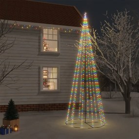 343497 vidaXL Árvore de Natal em cone 732 luzes LED 160x500 cm colorido