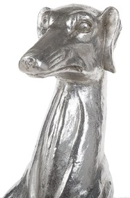 Estatueta decorativa 80 cm prateada GREYHOUND Beliani
