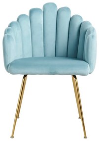Cadeira Bhoja Veludo - Azul pálido