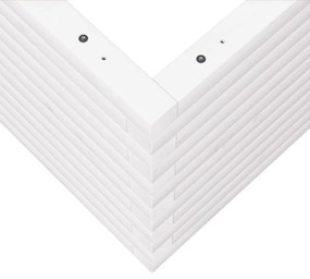 Vaso/floreira de jardim 50x50x46 cm pinho maciço branco