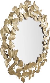 ESPELHO FOLHAS REDONDO Ø 87X2,5 CM DOURADO