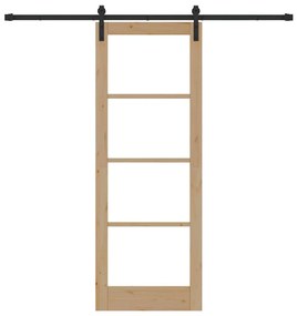 Porta Deslizante vidaXL com Conjunto de Ferragens 'ORKDAL'78x211 cm