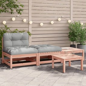 vidaXL Sofá sem apoio de braços p/ jardim c/ almofadões/apoios de pés