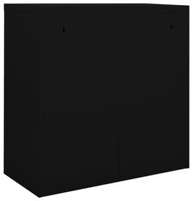Armário com porta deslizante 90x40x90 cm aço preto