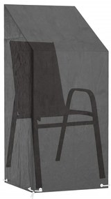 Capa p/ cadeira de jardim 8 ilhós 65x65x110/150 cm polietileno