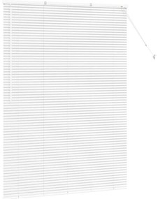 Persiana de Janela com cortinas Outros Manual Branco 135 x 175 cm Alum