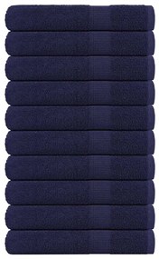 vidaXL Toalhas FROGN 10 pcs 100x200 cm 360 g/m² azul marinho
