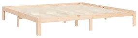 Cama sem colchão 200x200 cm madeira de pinho maciça