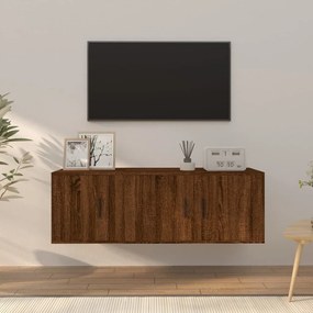 vidaXL Conjunto móveis de TV 2pcs madeira processada carvalho castanho