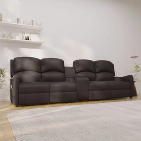 vidaXL Poltrona massagens 4 lug. +suporte copo preto brilhante