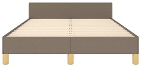 Estrutura cama sem colchão 120x200 cm tecido cinza-acastanhado