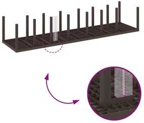 Conjunto de Jantar de Jardim 17 pcs Castanho Para 16 Pessoas
