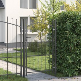 vidaXL Portão de Jardim com bloqueio Cinzeto 100 x 175 cm Aço