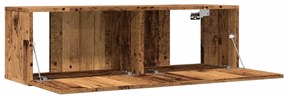 Móveis de parede para TV 2 pcs 100x30x30 cm madeira velha