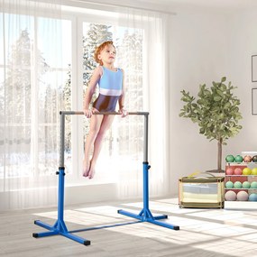 Barra de Ginástica para Crianças com Altura Ajustável 92-150 cm Barra Horizontal de Ginástica 197x121x150 cm Azul