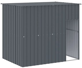 Casota p/ cães c/ parque 214x457x181 cm aço galvaniz. antracite