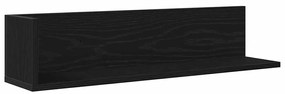 Estantes de parede 2 pcs 75x16,5x16,5cm derivados madeira preto