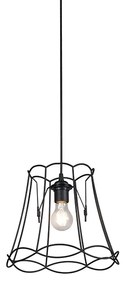 Candeeiro de suspensão retro preto 30 cm - Granny Frame