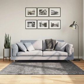 vidaXL Tapete pelo curto macio e lavável HUARTE 160x160 cm antracite