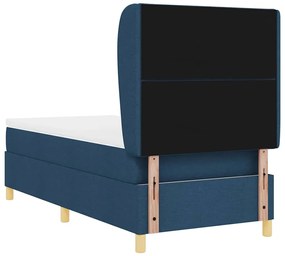Cama Box com Colchão vidaXL em Azul, 90x200 cm, Tecido