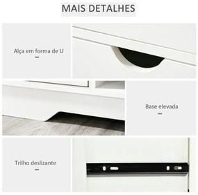 Banco Sapateiro com 2 Prateleiras Bolso Almofada Amovível e 2 Gavetas para 4 Pares de Sapatos  80,5x30,5x43,5 cm Branco e Cinza