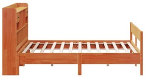 Cama com estante sem colchão 200x200 cm pinho maciço
