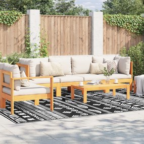 vidaXL Tapete Exterior ARAKIL Preto e branco Polipropileno 300 x 400 cm